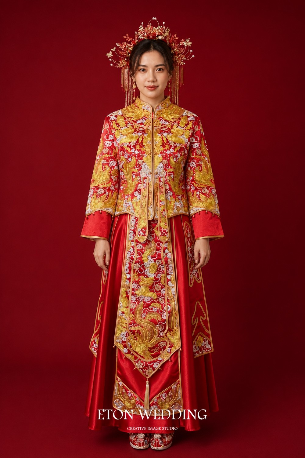 中式禮服,秀禾服,新中式禮服,漢服,漢婚服,龍鳳褂